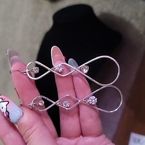 Silver tone earrings